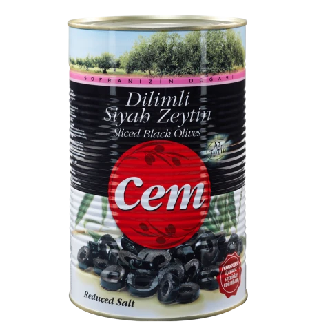 Dilimli Siyah Zeytin 2,5kg. Teneke