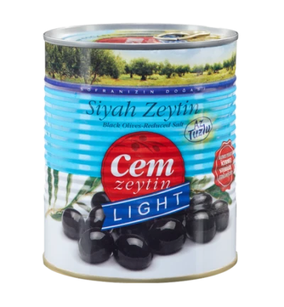 Light Salamura Siyah Zeytin 400gr. Teneke