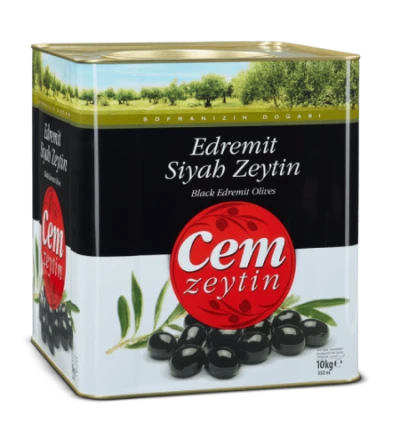 Edremit Siyah Zeytin 10kg. Teneke