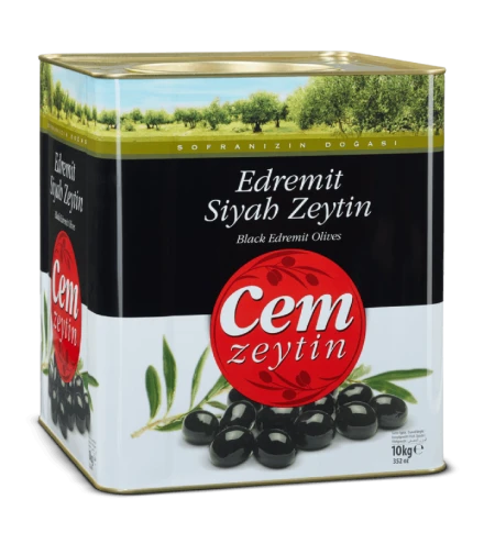 Edremit Siyah Zeytin 10kg. Teneke