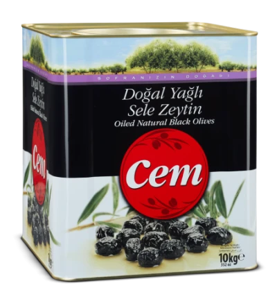 Doğal Kuru Sele Siyah Zeytin 10kg.