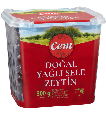 Doğal Yağlı Sele Siyah Zeytin L - M 800gr.