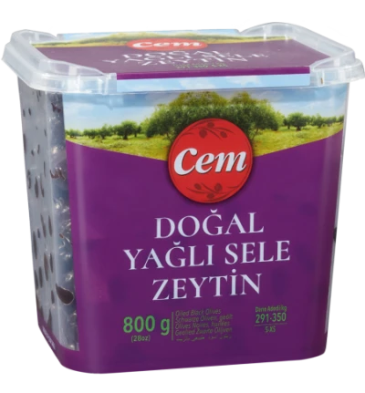 Doğal Yağlı Sele Siyah Zeytin S - XS 800gr.