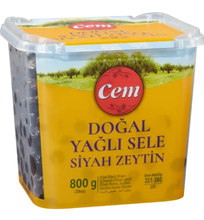 Doğal Yağlı Sele Siyah Zeytin 2 XS 800gr.