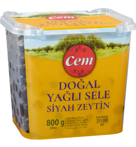 Doğal Yağlı Sele Siyah Zeytin 2 XS 800gr.