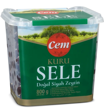 Kuru Sele Doğal Siyah Zeytin 800gr.