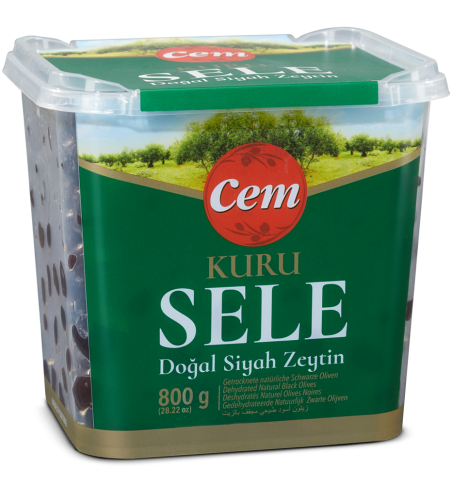 Kuru Sele Doğal Siyah Zeytin 800gr.