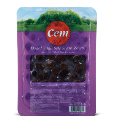 Doğal Sele Siyah Zeytin 800gr. Kase