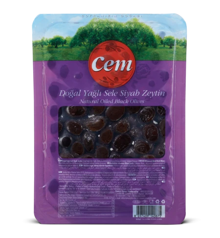 Doğal Sele Siyah Zeytin 800gr. Kase